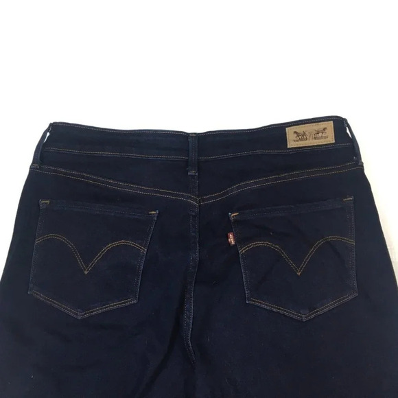 WJ147 Levi’s Mid Rise Dark Wash Skinny Jeans 12 - Picture 6 of 8